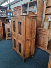 Load image into Gallery viewer, Reclaimed Hardwood Cupboard With Glazed Doors