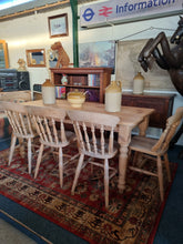 Load image into Gallery viewer, Farmhouse Kitchen Scrub Top Pine Dining Table