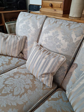 Load image into Gallery viewer, Sofa And Two Chairs In A Beautiful Fabric Of Pale Blue And Gold