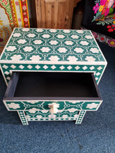 Load image into Gallery viewer, Green Bone Inlay Nightstand Bedside Cabinet