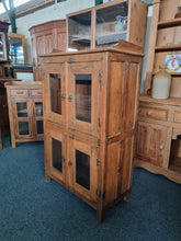Load image into Gallery viewer, Reclaimed Hardwood Cupboard With Glazed Doors