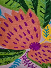 Load image into Gallery viewer, Armchair Upholstered With Decorative Hand Crewel Work Of Flowers