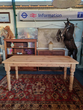 Load image into Gallery viewer, Farmhouse Kitchen Scrub Top Pine Dining Table