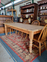 Load image into Gallery viewer, Farmhouse Pine Scrub Top Kitchen Dining Table
