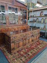 Load image into Gallery viewer, Carved Oak Dresser Base In The Style Of Titchmarsh And Goodwin