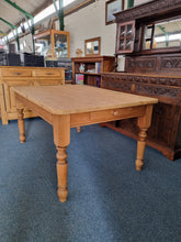 Load image into Gallery viewer, Vintage Pine Farmhouse Scrub Top Dining/Kitchen Table With A Drawer - Charlotte Rose Interiors