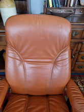 Load image into Gallery viewer, Stressless Ekornes Reclining Leather Chair & Footstool