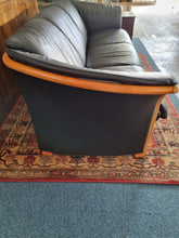 Load image into Gallery viewer, Ekornes Manhatten Black Leather Sofa