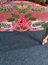Load image into Gallery viewer, Armchair Upholstered With Decorative Hand Crewel Work