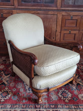 Load image into Gallery viewer, Early 20thC Art Deco Mahogany and Cane Bergere Chair
