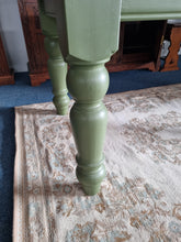Load image into Gallery viewer, Vintage Pine Farmhouse Scrub Top Dining table with Painted Legs