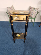 Load image into Gallery viewer, Oriental Black & Gilt Lacquer Side Table