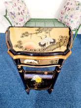 Load image into Gallery viewer, Oriental Black & Gilt Lacquer Side Table