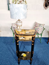 Load image into Gallery viewer, Oriental Black & Gilt Lacquer Side Table