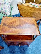 Load image into Gallery viewer, Pair Of Regency Style Inlaid Mahogany And Yew Wood Etageres