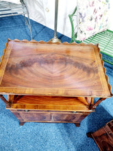 Load image into Gallery viewer, Pair Of Regency Style Inlaid Mahogany And Yew Wood Etageres