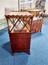 Load image into Gallery viewer, Pair Of Regency Style Inlaid Mahogany And Yew Wood Etageres
