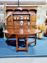 Load image into Gallery viewer, Oak Gateleg Dining Table With Drawer