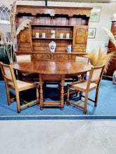Load image into Gallery viewer, Oak Gateleg Dining Table With Drawer