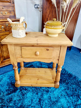 Load image into Gallery viewer, Pine Pot Board Side Table Kitchen Table Lamp Table