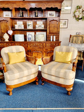 Load image into Gallery viewer, Antique Edwardian 1920's Walnut Bergere Suite