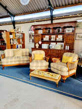Load image into Gallery viewer, Antique Edwardian 1920's Walnut Bergere Suite