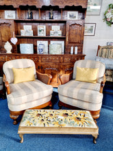 Load image into Gallery viewer, Antique Edwardian 1920's Walnut Bergere Suite