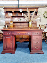 Load image into Gallery viewer, Mahogany Twin Pedestal Desk