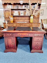 Load image into Gallery viewer, Mahogany Twin Pedestal Desk
