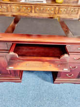 Load image into Gallery viewer, Mahogany Twin Pedestal Desk