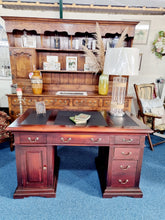 Load image into Gallery viewer, Mahogany Twin Pedestal Desk