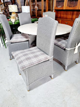 Load image into Gallery viewer, Pedestal Dining Table & Six Rattan Dining Chairs