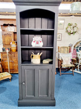 Load image into Gallery viewer, Black Painted Bookcase Cupboard - Charlotte Rose Interiors