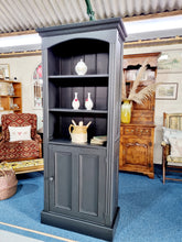 Load image into Gallery viewer, Black Painted Bookcase Cupboard - Charlotte Rose Interiors