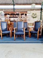 Load image into Gallery viewer, Solid Oak Table & Six Dining Chairs
