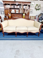 Load image into Gallery viewer, Mahogany Show Frame Three Seater Sofa