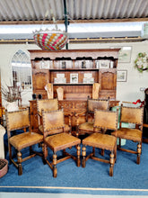 Load image into Gallery viewer, Set of Six Victorian Carolean Style Dining Chairs