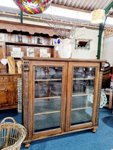 Load image into Gallery viewer, Victorian Glazed Oak Bookcase