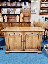 Load image into Gallery viewer, Solid Oak Two Door Cupboard In The Manner Of Titchmarsh & Goodwin