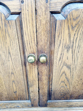 Load image into Gallery viewer, Solid Oak Two Door Cupboard In The Manner Of Titchmarsh & Goodwin