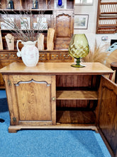 Load image into Gallery viewer, Solid Oak Two Door Cupboard In The Manner Of Titchmarsh & Goodwin