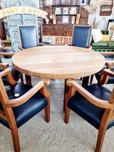 Load image into Gallery viewer, Solid Oak Table & Six Dining Chairs
