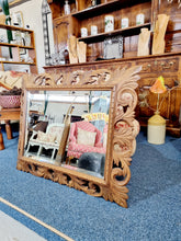 Load image into Gallery viewer, Carved Oak Wall Mirror
