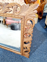 Load image into Gallery viewer, Carved Oak Wall Mirror