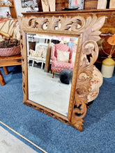Load image into Gallery viewer, Carved Oak Wall Mirror