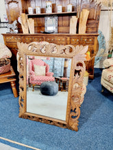 Load image into Gallery viewer, Carved Oak Wall Mirror