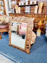 Load image into Gallery viewer, Carved Oak Wall Mirror
