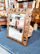 Load image into Gallery viewer, Carved Oak Wall Mirror