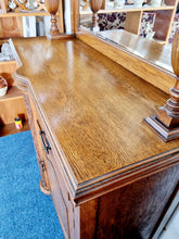 Load image into Gallery viewer, Victorian Oak Mirror Back Sideboard