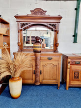 Load image into Gallery viewer, Victorian Oak Mirror Back Sideboard